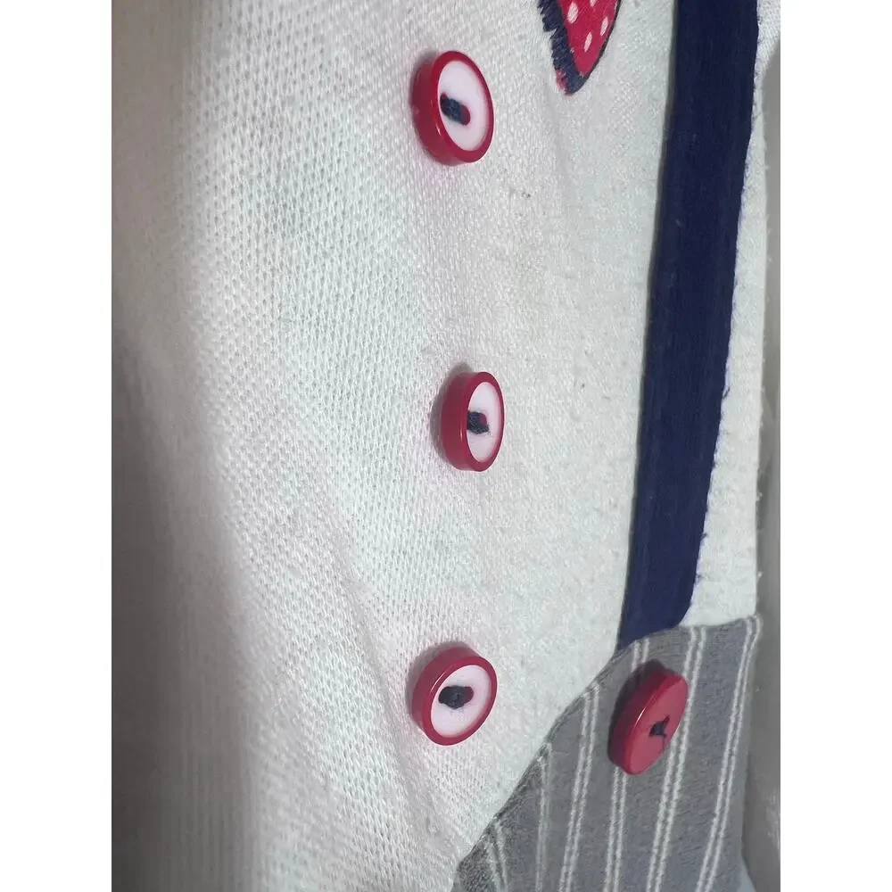 Doe Spun Vintage Baby One Piece 18 Months Stripe Pant Bow Tie Buttons Suspenders